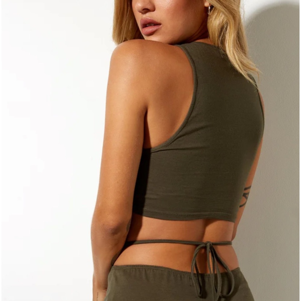 Motel Rocks Crop Top In Black - Picture 4 of 6